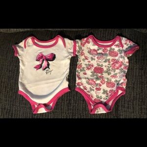 2 Betsey Johnson Onesies size 9 months